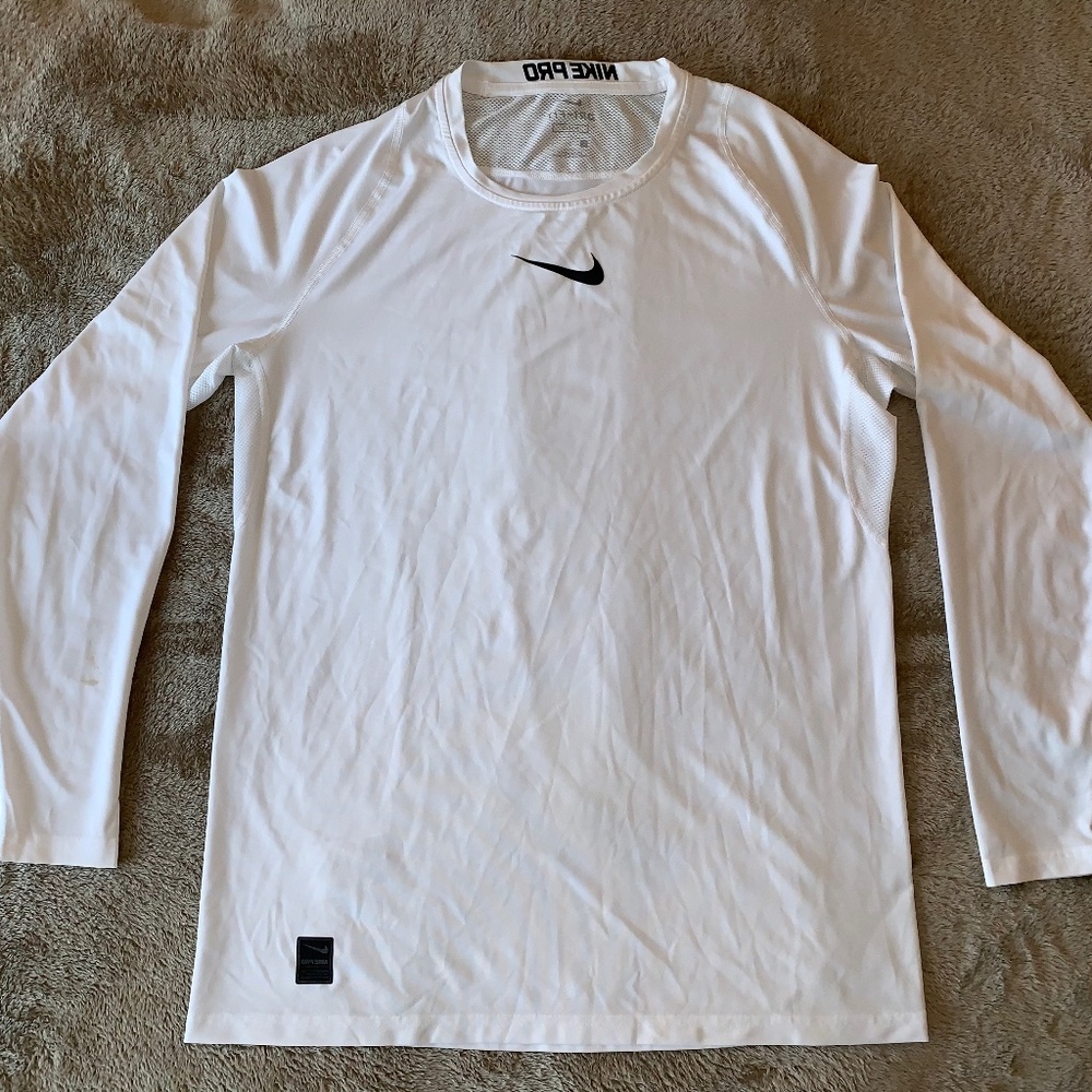 Nike Pro Dri-Fit White Long Sleeve